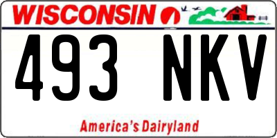 WI license plate 493NKV