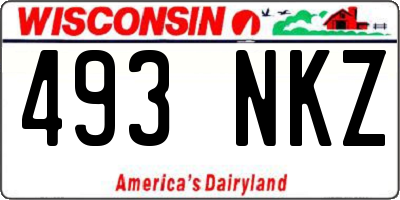 WI license plate 493NKZ