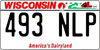 WI license plate 493NLP