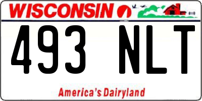 WI license plate 493NLT