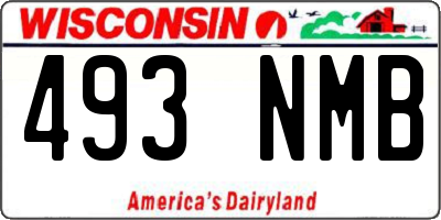 WI license plate 493NMB