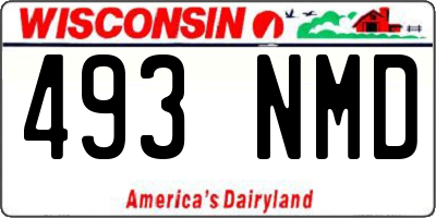 WI license plate 493NMD