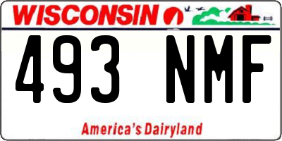 WI license plate 493NMF
