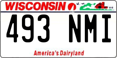 WI license plate 493NMI
