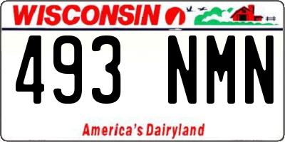 WI license plate 493NMN