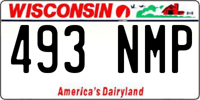 WI license plate 493NMP