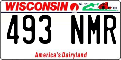 WI license plate 493NMR