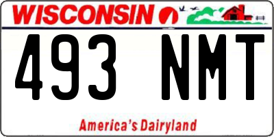 WI license plate 493NMT