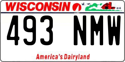WI license plate 493NMW