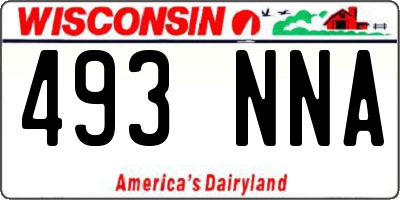 WI license plate 493NNA
