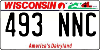 WI license plate 493NNC
