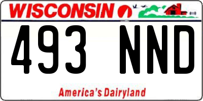 WI license plate 493NND