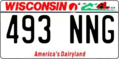 WI license plate 493NNG