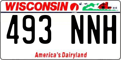 WI license plate 493NNH