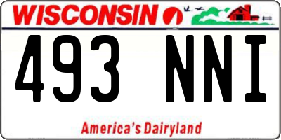 WI license plate 493NNI