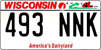 WI license plate 493NNK