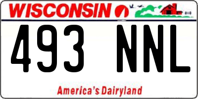 WI license plate 493NNL