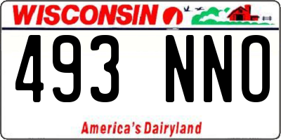 WI license plate 493NNO