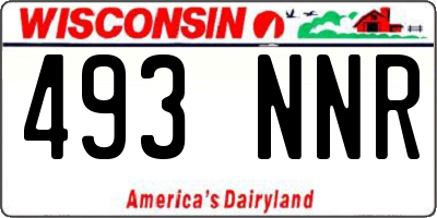 WI license plate 493NNR