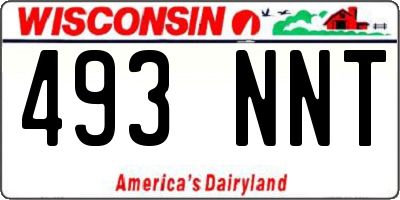 WI license plate 493NNT