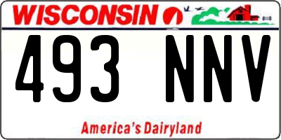 WI license plate 493NNV