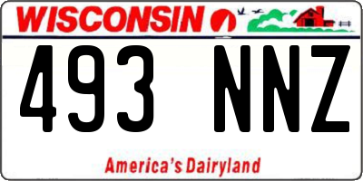 WI license plate 493NNZ