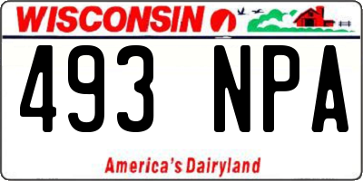 WI license plate 493NPA