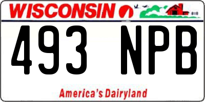 WI license plate 493NPB