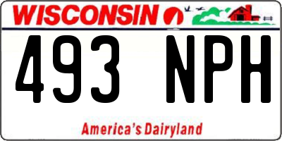 WI license plate 493NPH