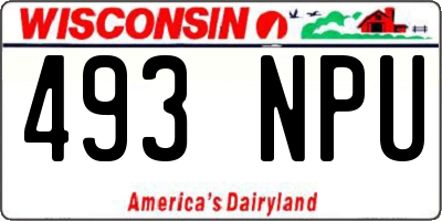 WI license plate 493NPU