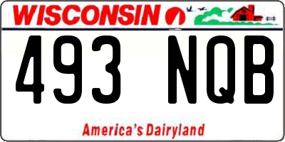 WI license plate 493NQB