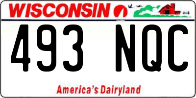 WI license plate 493NQC