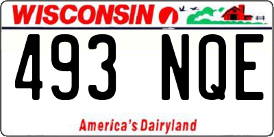 WI license plate 493NQE