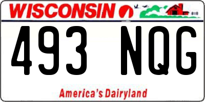 WI license plate 493NQG