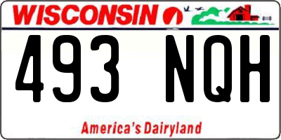 WI license plate 493NQH