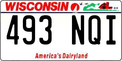 WI license plate 493NQI