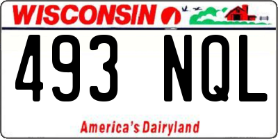 WI license plate 493NQL