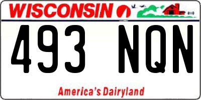 WI license plate 493NQN