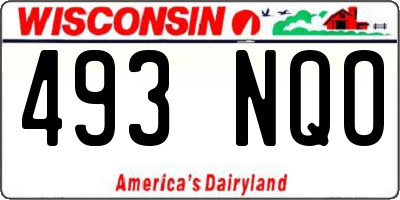 WI license plate 493NQO