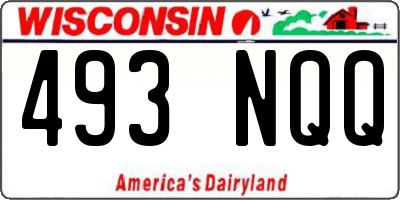 WI license plate 493NQQ