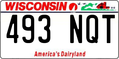 WI license plate 493NQT