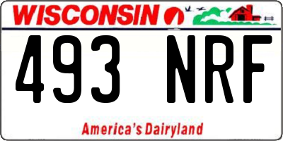 WI license plate 493NRF