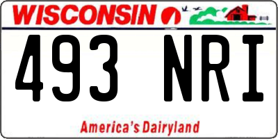 WI license plate 493NRI