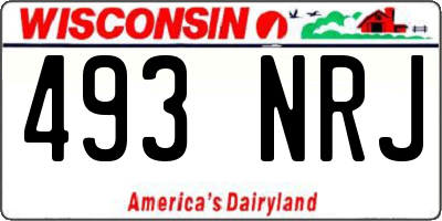 WI license plate 493NRJ