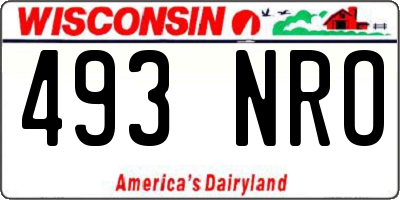 WI license plate 493NRO