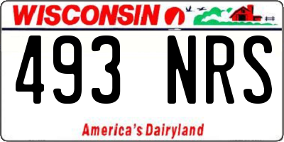 WI license plate 493NRS