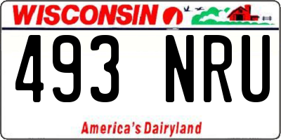 WI license plate 493NRU