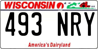WI license plate 493NRY