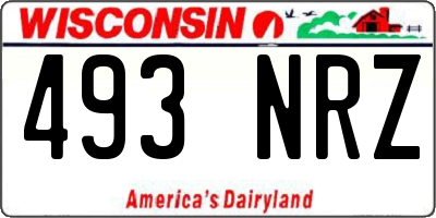 WI license plate 493NRZ