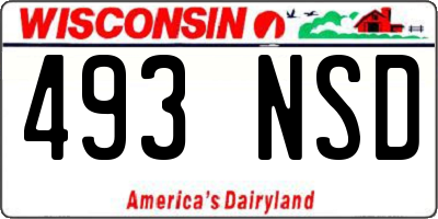 WI license plate 493NSD